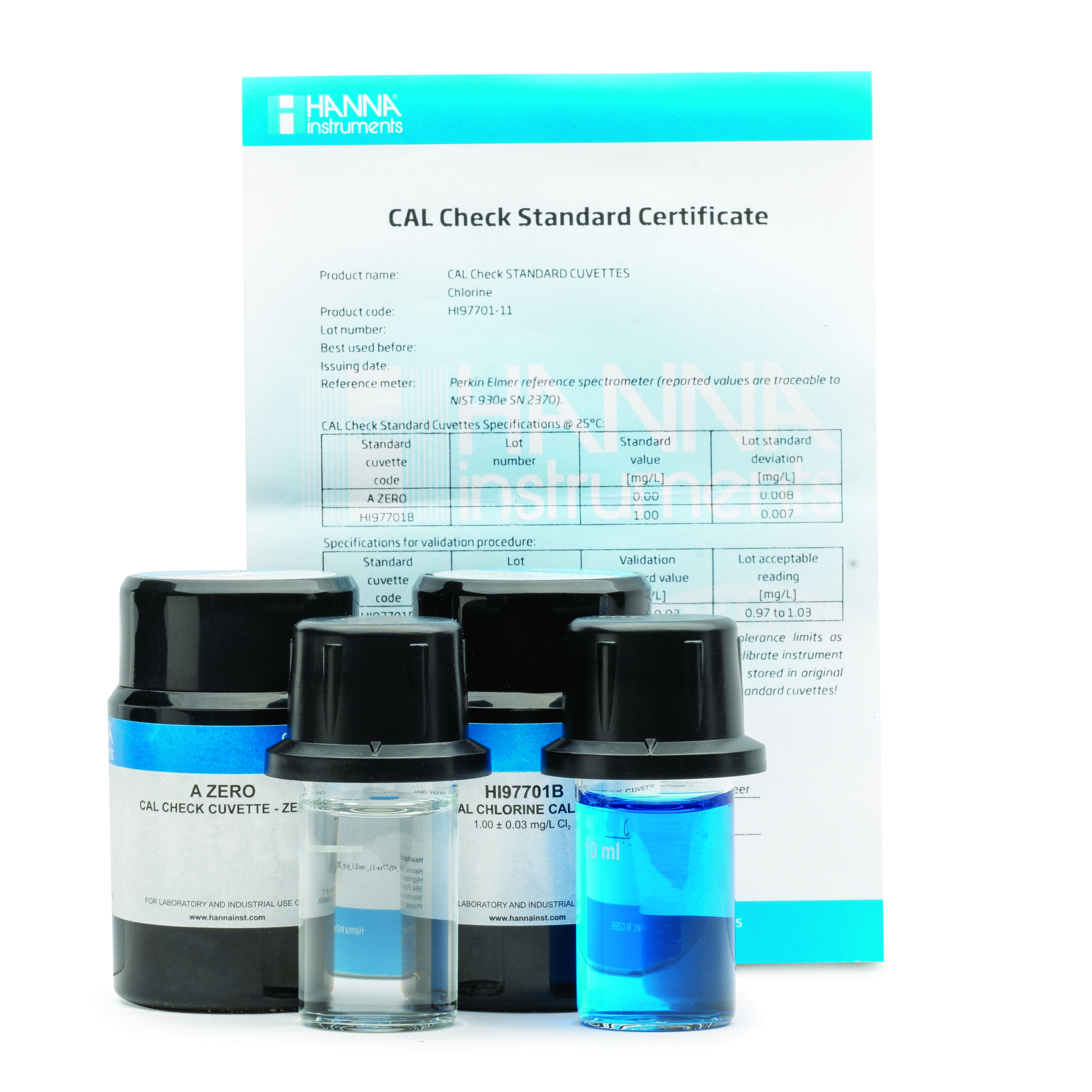 CAL Check  Chlor frei Kalibrier-Set für HI97701