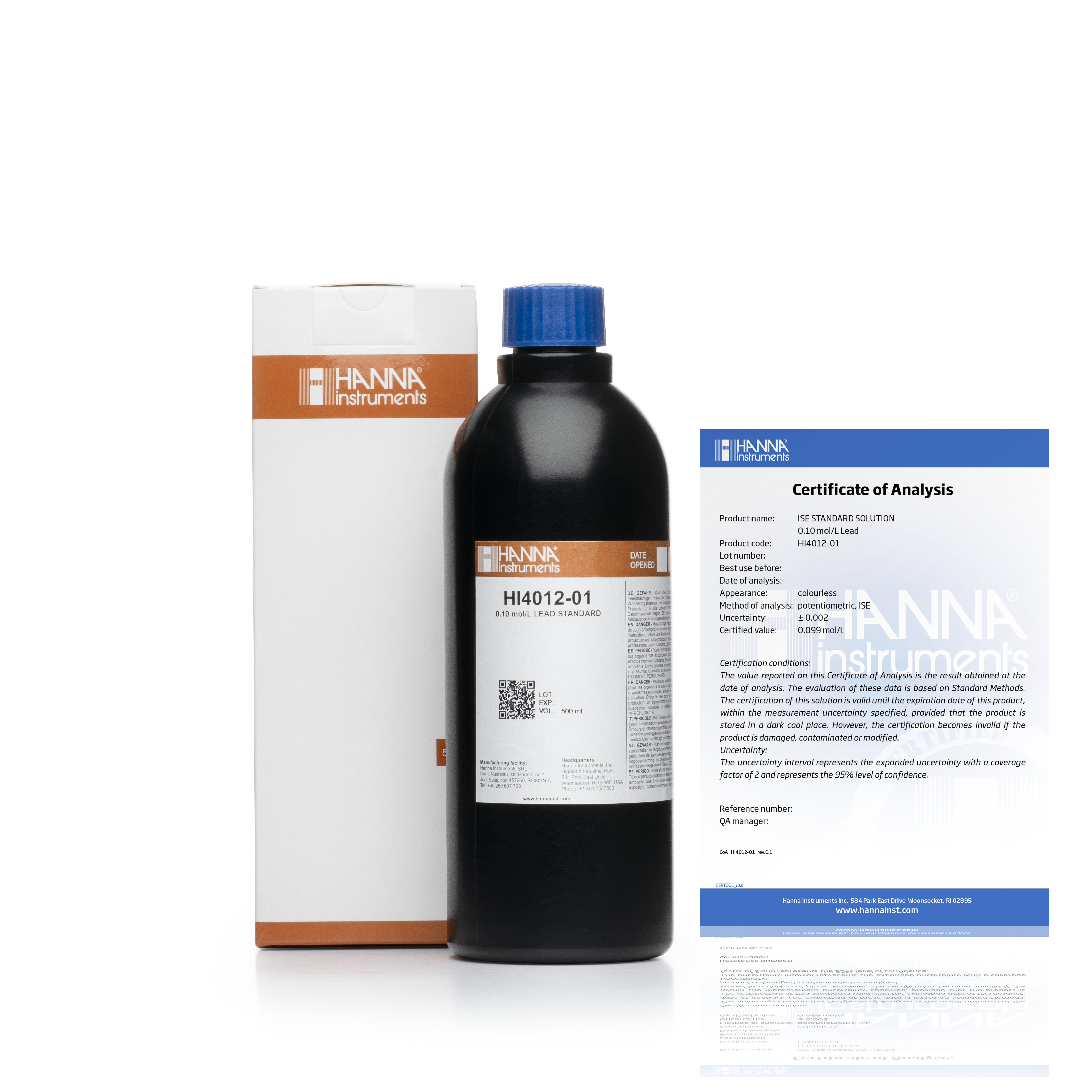 0,1M Bleistandard, 500 mL