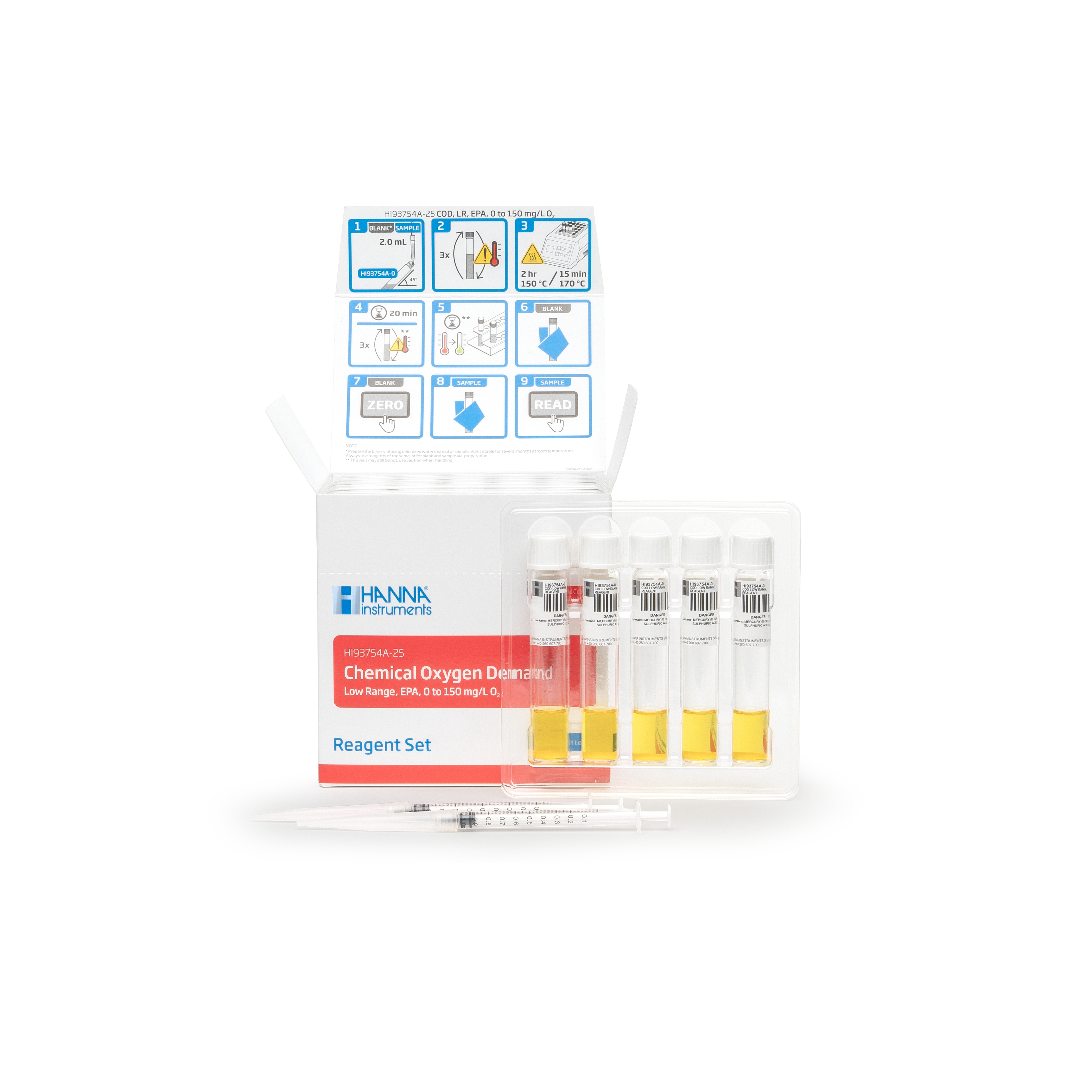 CSB-Reagenzien, niedriger Messbereich, EPA 410.4 Methode, 25 Stück