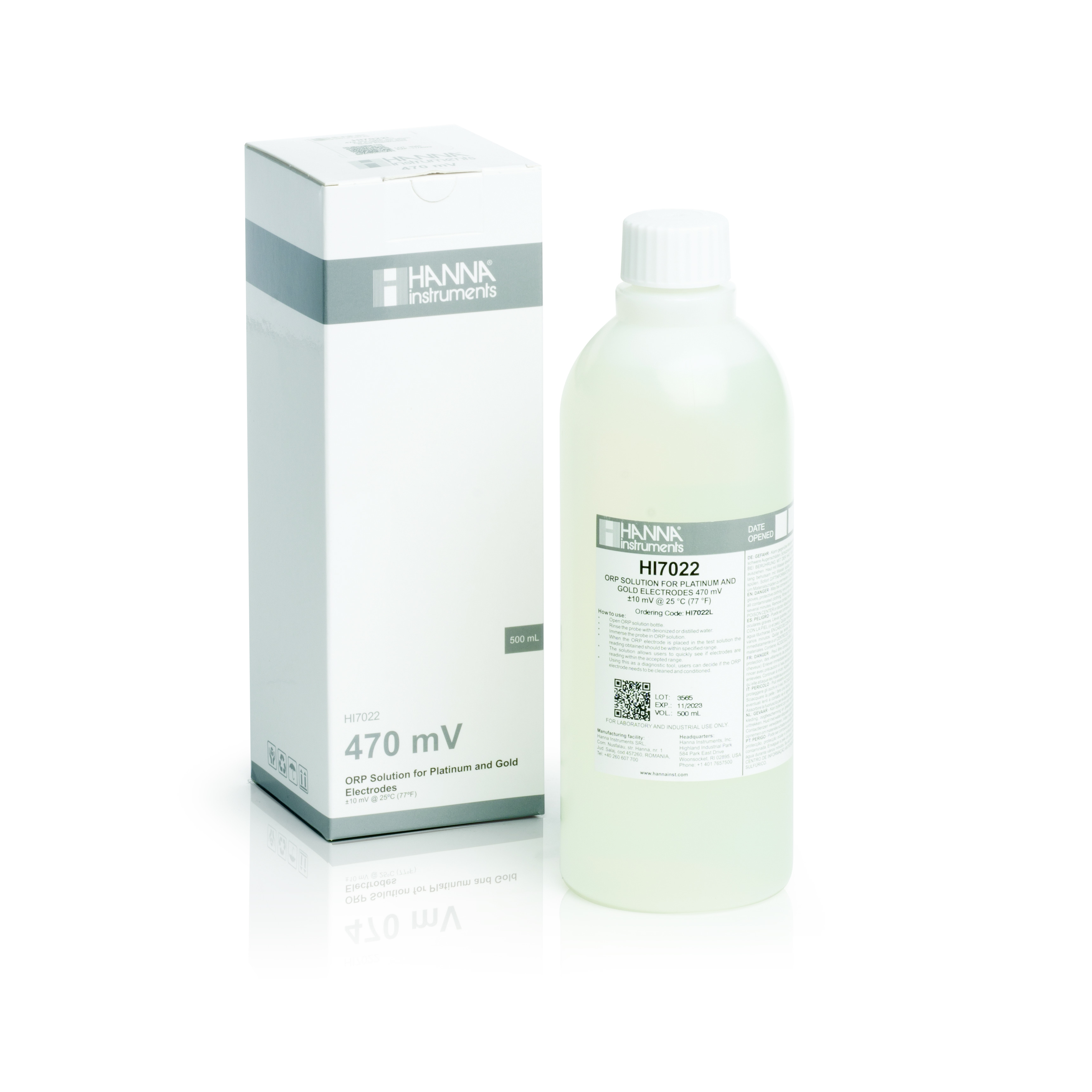 Testlösung Redoxpotential 470 mV, 500mL-Flasche