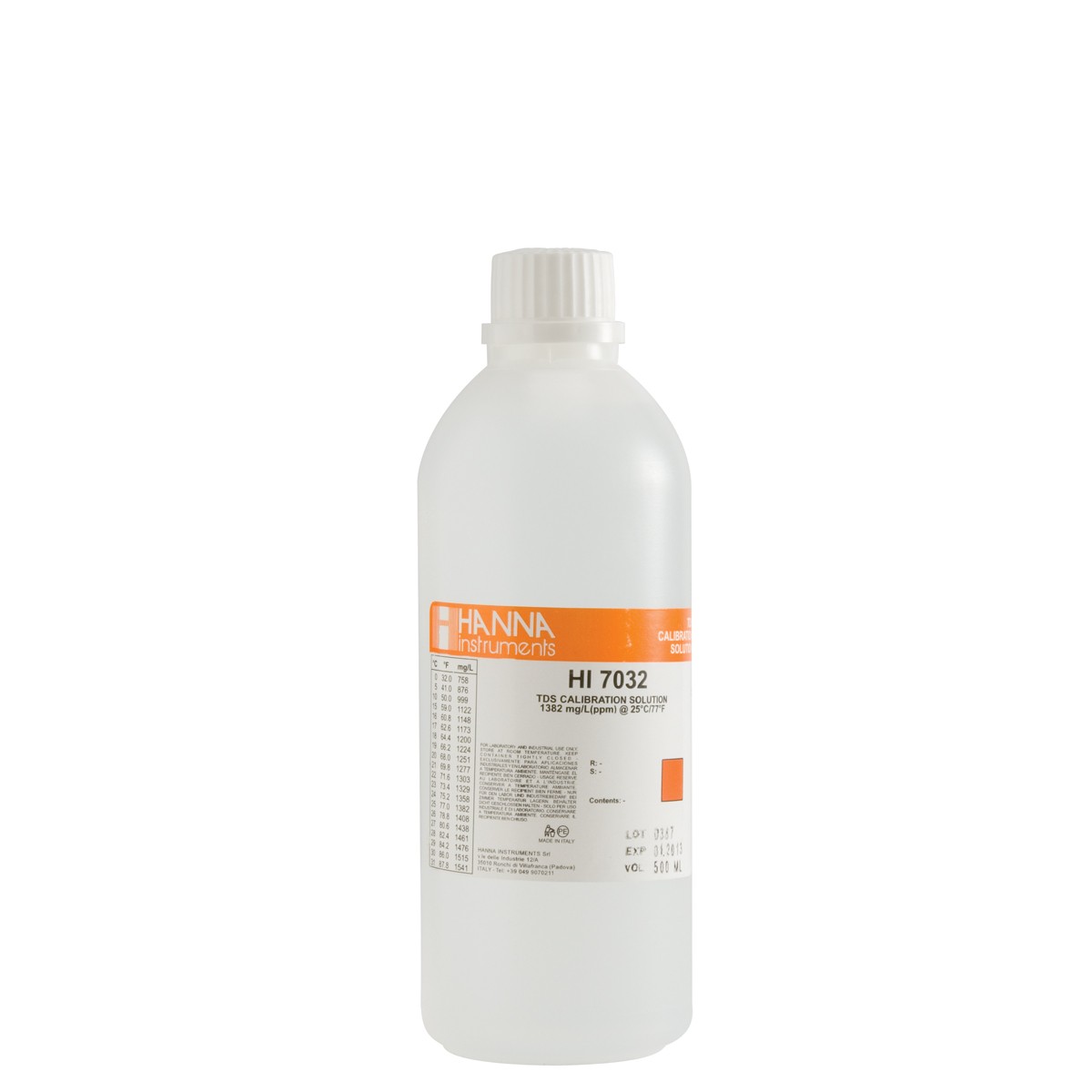 Kalibrierlösung TDS 1382 mg/L, 500mL-Flasche