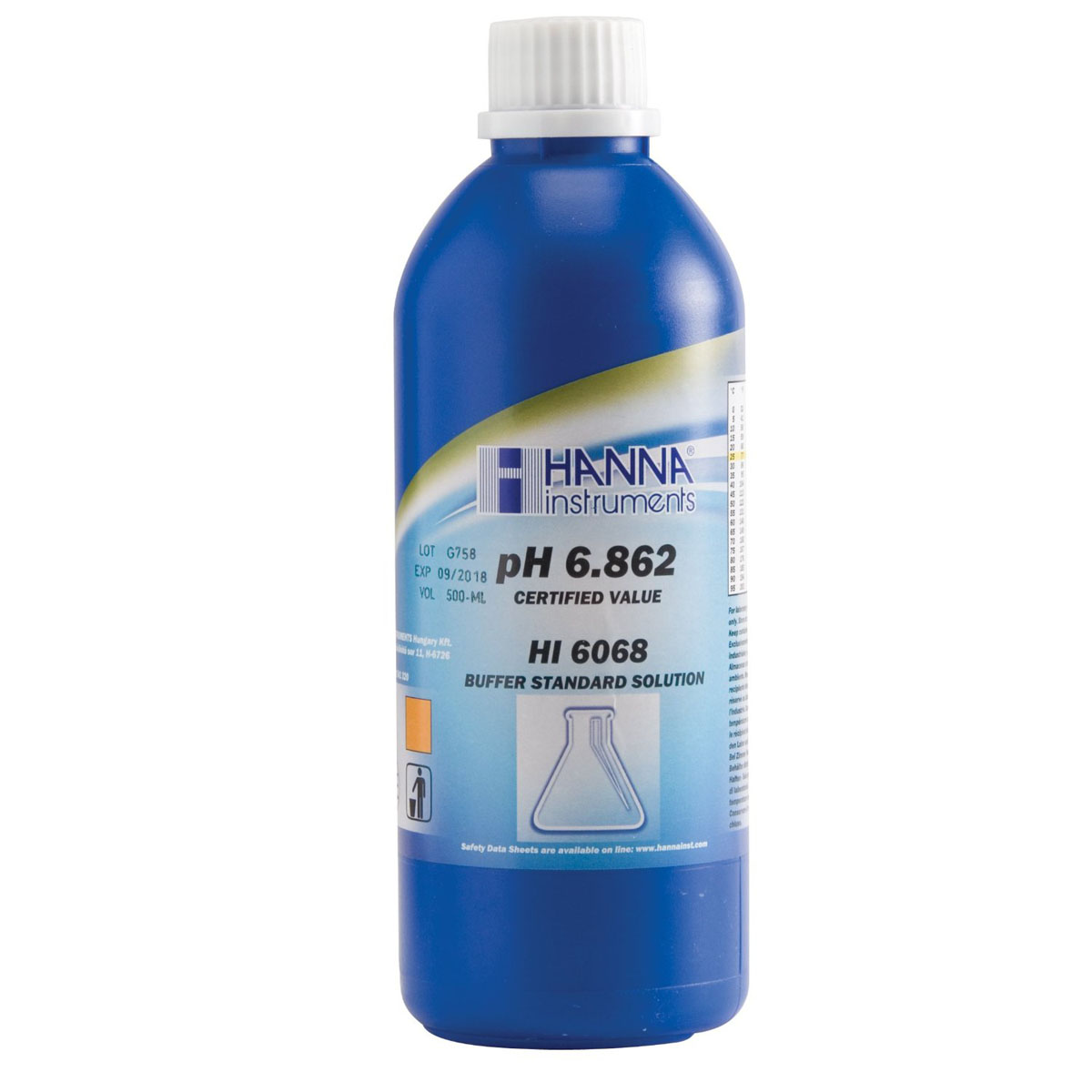 Kalibrierlösung pH 6,862; Premiumqualität, 500mL-Flasche