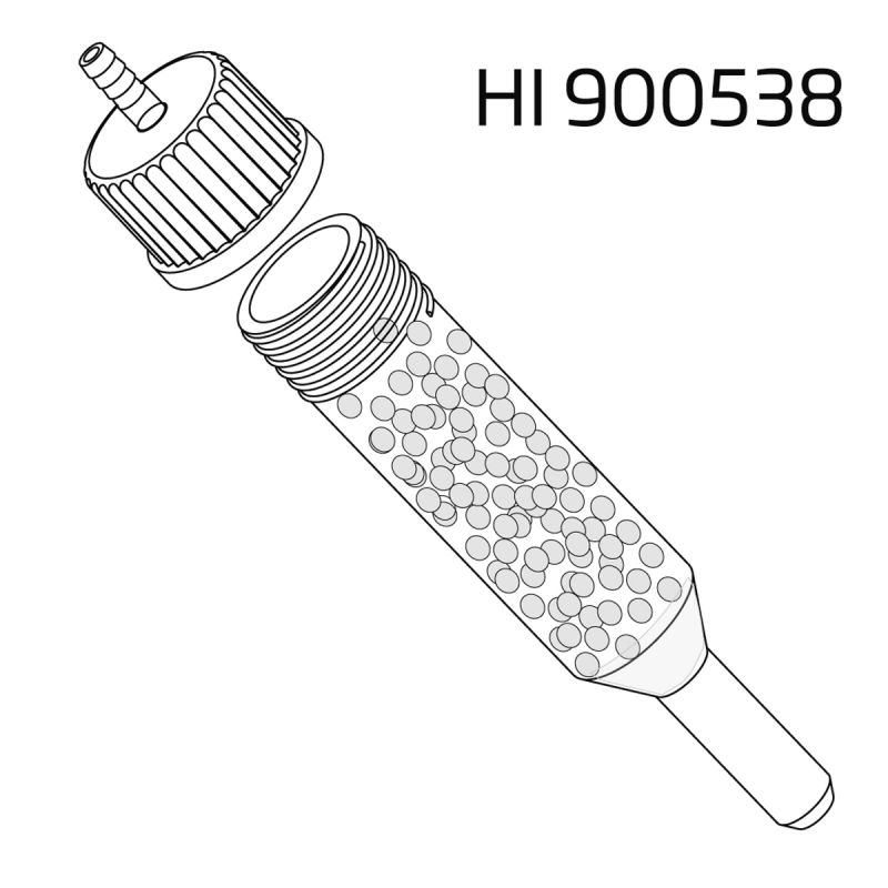 Trockenmittelkartusche, Molekularsieb, für Lösemittel- / Abfallflasche, HI904