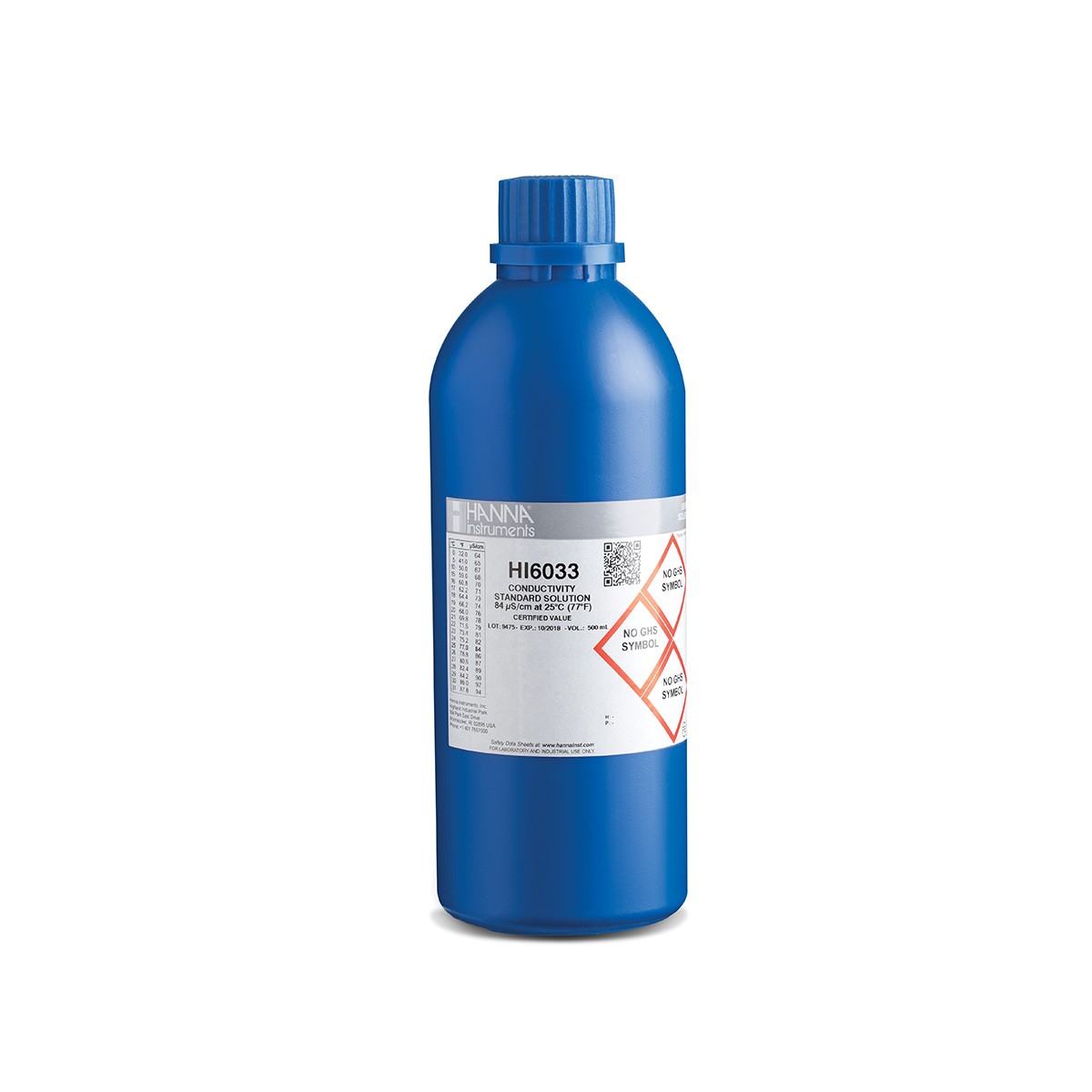 Kalibrierlösung Leitfähigkeit 84 µS/cm, Premiumqualität, 500mL-Flasche