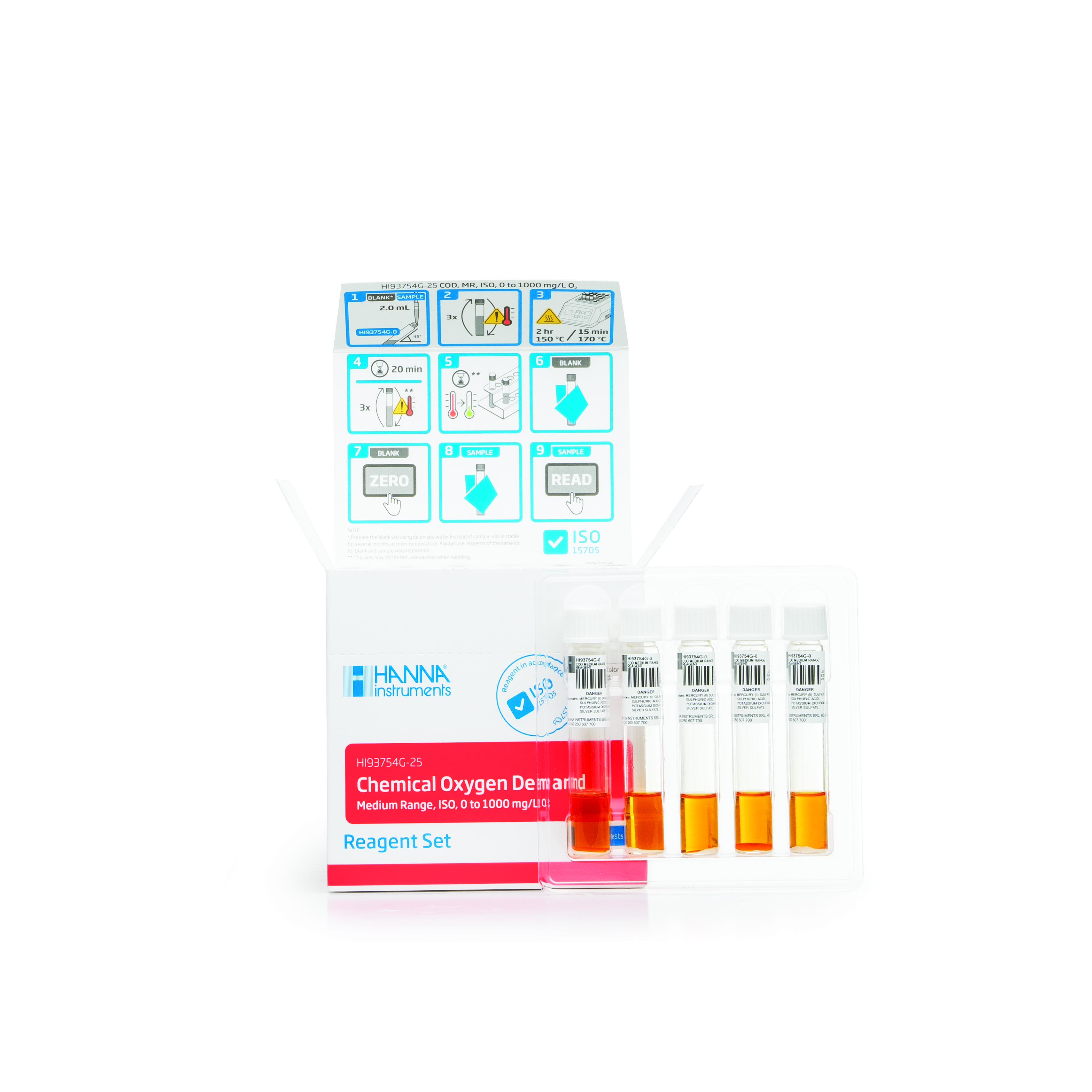 CSB (ISO 15705), 0 bis 1500 mg/l, 25 vordosierte Küvetten