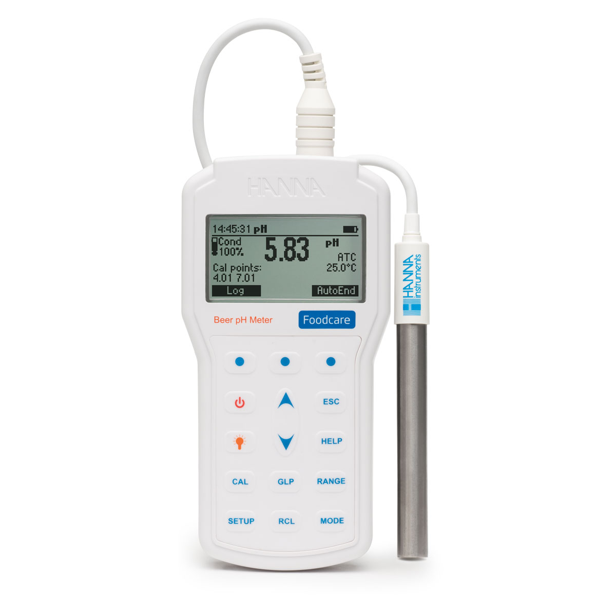 professionelles Foodcare-Hand-pH-Meter für Brauprozesse (Bier)