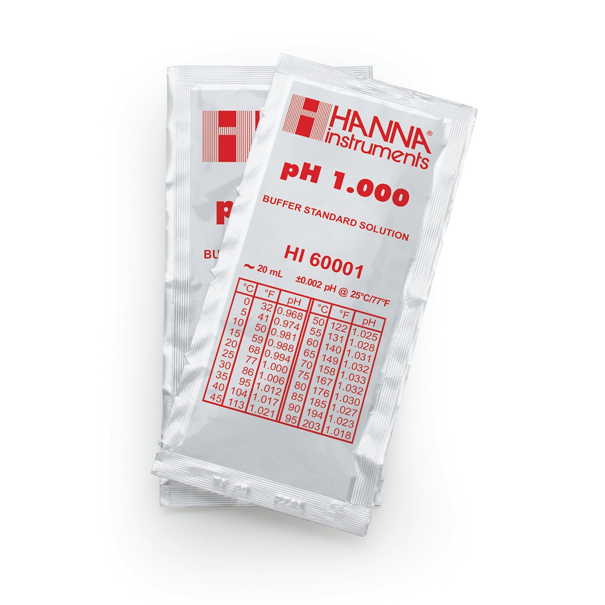 Kalibrierlösung pH 1,000; Premiumqualität, 25 x 20mL-Beutel